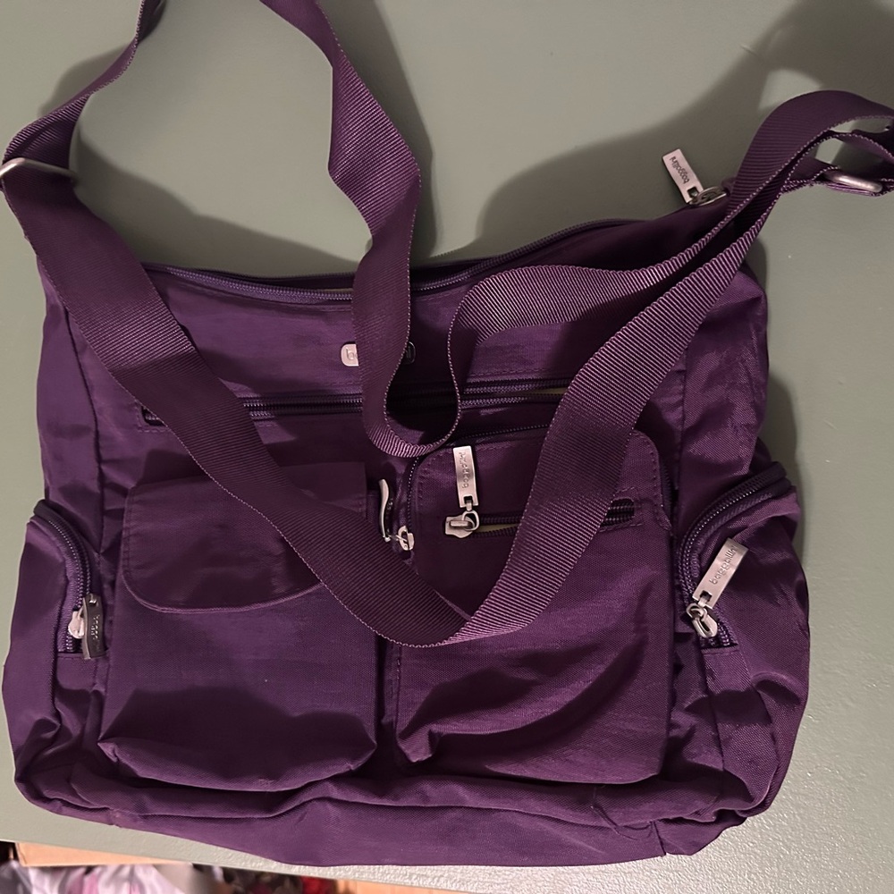 Purple Baggallini Crossbody Bag with Wristlet Wallet